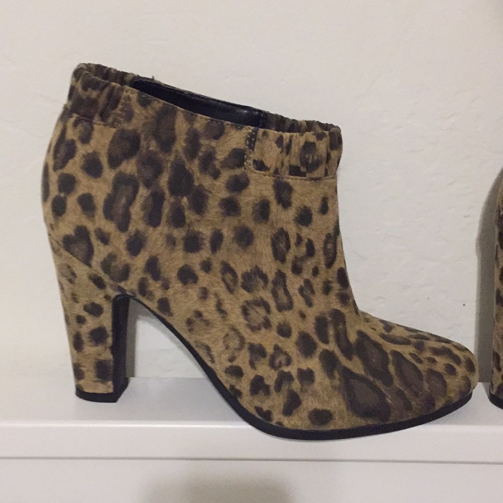 Leopard Print Ankle Boots